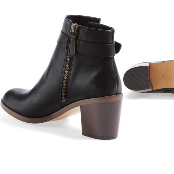 NEW Black Leather Ankle Booties - Picture 2 of 7